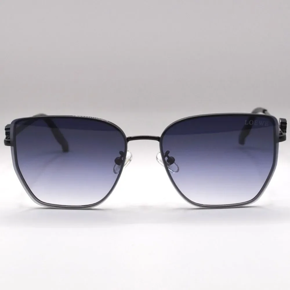 Loewe Women’s Sunglasses | Black Metal Frame | Blue/Gray Gradient Lenses - Picture 12 of 16